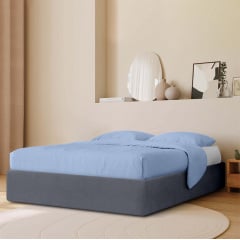 Ліжко двоспальне COSAS Papaya Beluga 180x200 см Маренго Пологи