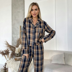 Піжама жіноча COSAS Scottish L-XL Різнокольоровий (188Scottish_blue_beige_ML) Київ