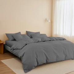 Ліжко двоспальне COSAS Mandarin Stone 160x200 см Базальт Дніпрорудне