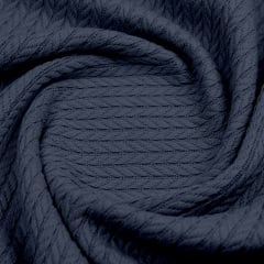 Плед-покривало косичка COSAS 230х240 см Navy Knitted Braid Сапфір Бровари