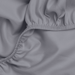 Двуспальная постель сатин с простыней на резинке URBAN Cosas Графит 180х220 см Киев