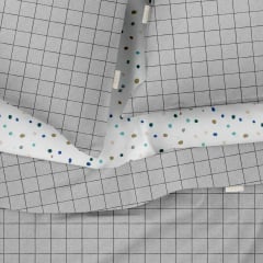 Семейная постель с простыней на резинке GREY GEOMETRY CS7 COSAS серый 2х160х220 см Молочанск