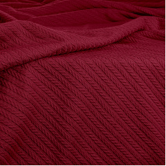 Покривало 230х240 Ruby Knitted Braid COSAS бордо Березнегувате