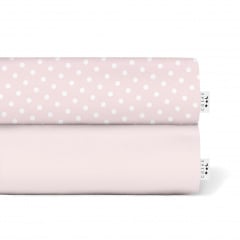 Набір простирадла на резинці COSAS ROSE / ROSE DOTS Ранфорс 180х200х20 см 2 шт Рожевий Новомиколаївка