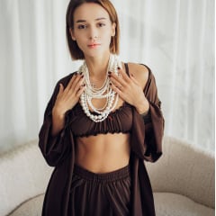 Домашний костюм COSAS Serena Home M Коричневый Киев