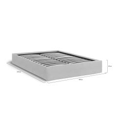 Ліжко двоспальне COSAS Papaya Shadow 180x200 см Перламутр Стрий