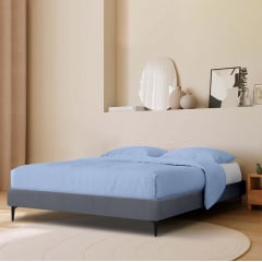 Ліжко двоспальне COSAS Mandarin Beluga 160x200 см Маренго Іршава