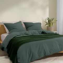 Плед-покрывало вафельное COSAS 200х220 см Basil Greek Waffle Изумрудный Сарны