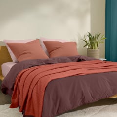 Плед-покривало косичка COSAS 200х220 см Сinnamon Knitted Braid Кориця Славута