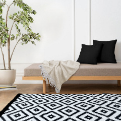 Ковер хлопковый Cosas RHOMBUS CS2 160х250 см Черный Ровно