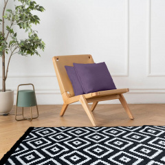 Ковер хлопковый Cosas RHOMBUS CS2 160х250 см Черный Ровно