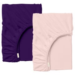 Набір простирадло на резинці 160х200 см 2 шт GRAPE Cosas Фіолетово-рожевий Переяслав-Хмельницький