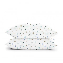 Двуспальная постель с простыней на резинке Color Blots CS7 COSAS Белый 180х220 см Новая Каховка