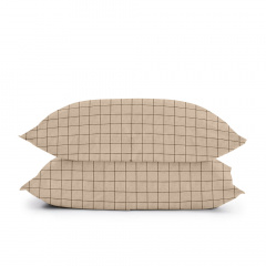 Двоспальна постільна білизна BEIGE GEOMETRY CS3 COSAS Бежевий 180х220 см Королево