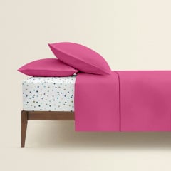 Полуторна постіль з простирадлом на гумці COSAS Candy CS1 160х220 см Різнокольоровий Вишгород