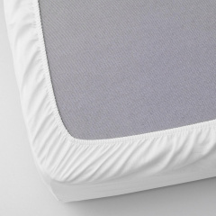 Комплект полуторного постельного белья на резинке COSAS SNOW Ранфорс 160х220 см Белый Братское