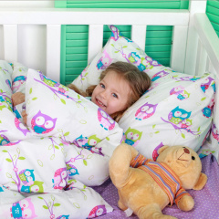 Детский пододеяльник COSAS OWLS Ранфорс 110х140 см Фиолетовый Ирпень