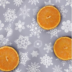 Ранер на стіл COSAS SNOWFLAKES CS2 40х150 см Сіро-білий Володимир-Волинський