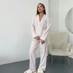 Пижама женская COSAS Leopard S-M Молочно-бежевый Броды