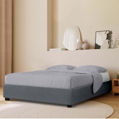 Ліжко двоспальне COSAS Mango Lava 160x200 см Антрацит Олександрія