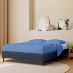 Ліжко двоспальне COSAS Kiwi Denim 160x200 см Кобальт Дзензелівка