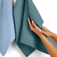 Вафельні рушники COSAS Fancy Greek Waffle CS3 Бірюзово-блакитний 2 шт Переяслав-Хмельницький