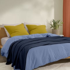 Плед-покрывало косичка COSAS 160х230 см Navy Knitted Braid Сапфировый Гуляйполе