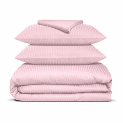 Євро постільна білизна сатин FLORAL Cosas Пудра 200х220 см Славута