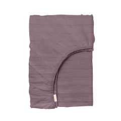 Полуторна постіль сатин з простирадлом на резинці GRAPE Cosas Лаванда 160х220 см Охтирка
