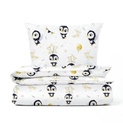 Дитяча постіль без простирадла Penguins COSAS Білий 110х140 см Єланець