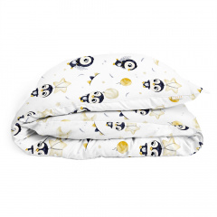 Дитяча постіль без простирадла Penguins COSAS Білий 110х140 см Єланець