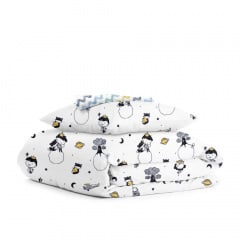 Подростковая постель с простыней на резинке LITTLE PRINCE COSAS Белый 155х215 см Братское