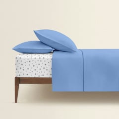 Сімейний комплект постільної білизни Wave CS4 COSAS блакитний 2х160х220 см Іршава