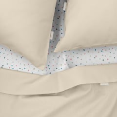 Двоспальна постіль з простирадлом на гумці COSAS Biscuit 180х220 см Різнокольоровий Кам'янське