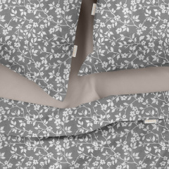 Евро пододеяльник COSAS FLOWERS Ранфорс 200х220 см Песочный Братское