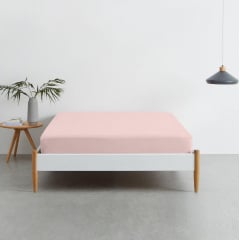 Набір простирадла на резинці COSAS ROSE / GREY GEOMETRY Ранфорс 160х200х20 см 2 шт Графіт/Рожевий Камінь-Каширський