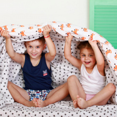 Дитяче простирадло COSAS PAW Ранфорс 60х120х12 см Білий Костопіль