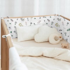 Бортики на ліжечко COSAS ANIMALS BEIGE Ранфорс 30х180 см Бежевий Березне