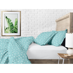 Семейный комплект на резинке COSAS MINT STARFALL CS3 Ранфорс 2х160х220 см Мятный Ясногородка