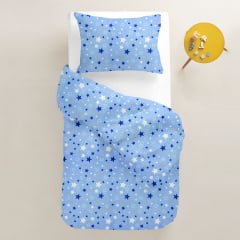 Підлітковий комплект COSAS COLOR STARS CS3 Ранфорс 155х215 см Синій Токмак