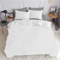 Євро постільна білизна Grey Stars CS2 COSAS Білий 200х220 см Вінниця