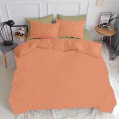 Євро постільна білизна Amber CS4 COSAS Теракотовий 200х220 см Новомиколаївка