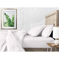 Евро комплект на резинке COSAS SAKURA LIGHT Ранфорс 200х220 см Светло-розовый Смела