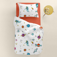 Подростковая постель с простыней на резинке SPACEMAN CS5 COSAS Белый 160х220 см Александрия