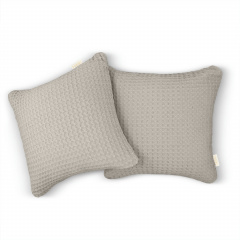 Наволочка COSAS Bronze Greek Waffle 40х40 см Пісочний Ладан