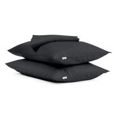 Набор наволочки и простыни COSAS BLACK SATIN CS1 Сатин 220х240 см Черный Броды