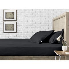 Набор наволочки и простыни COSAS BLACK SATIN CS1 Сатин 220х240 см Черный Броды