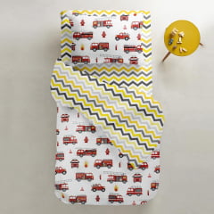 Дитячий комплект COSAS FIRE TRUCK Ранфорс 110х140 см Червоний Київ