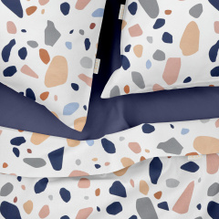 Двоспальна постіль з простирадлом на гумці GEMSTONES CS15 Cosas бежевый 180х220 см Ромни