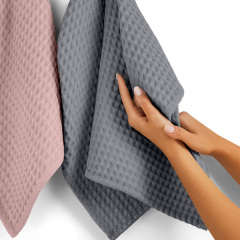 Вафельні рушники COSAS Sierra Greek Waffle CS1 Графітово-рожевий 2 шт Київ